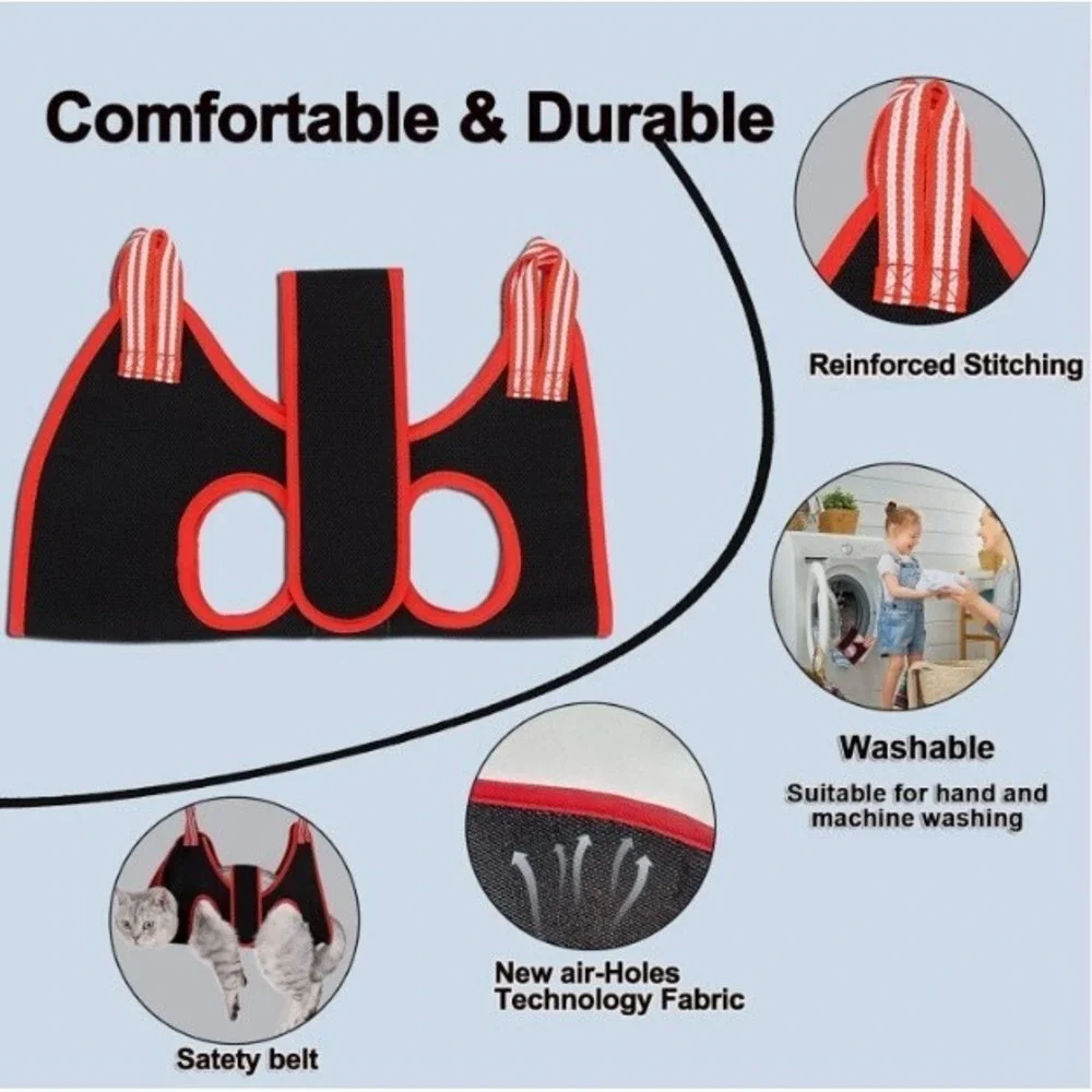 Cat or Dog Grooming Hammock Sling Pet Small & Free Grooming Mitten #168
